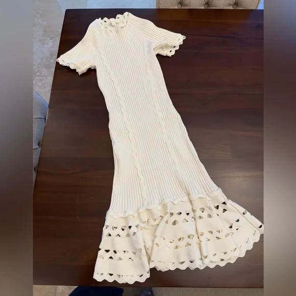 Jonathan Simkhai Knit Zig Zag Midi Dress (23) - Picture 2 of 8